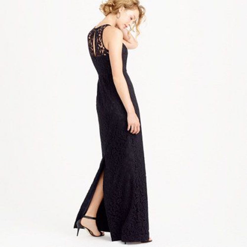 J. CREW Collection Pamela Long Dress Black 2